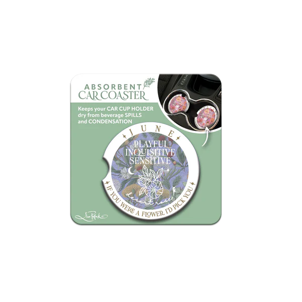 Ceramic Car Coaster - June - Desert Rose
