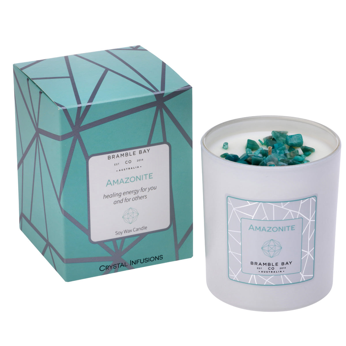 Amazonite Crystal Infusions Candle