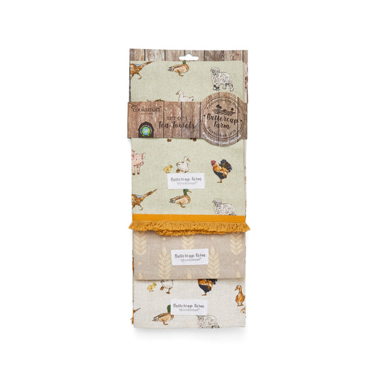 Buttercup - Tea Towel 3 Pack - Organic Cotton