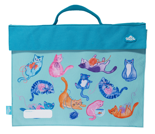 Spencil Library Bag - Crazy Cats