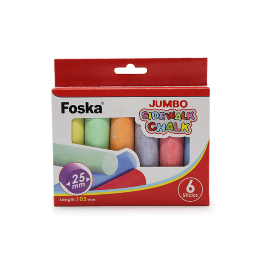 Chalk Large Assorted Colours Pack of 6