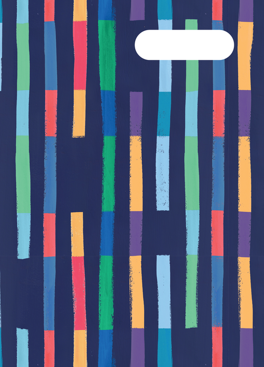 Spencil A4 Book Cover - Bright Stripes