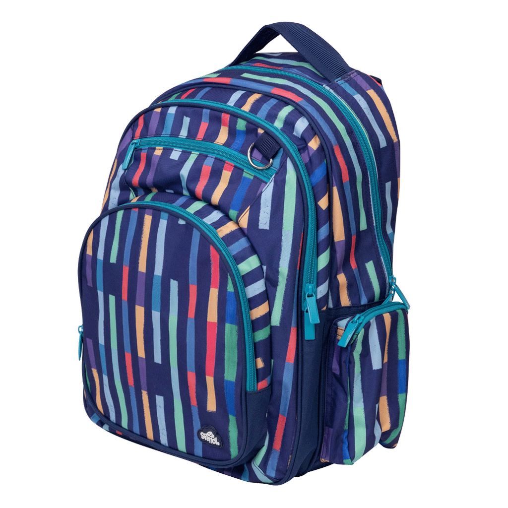 Spencil Big Kids Backpack - Bright Stripes