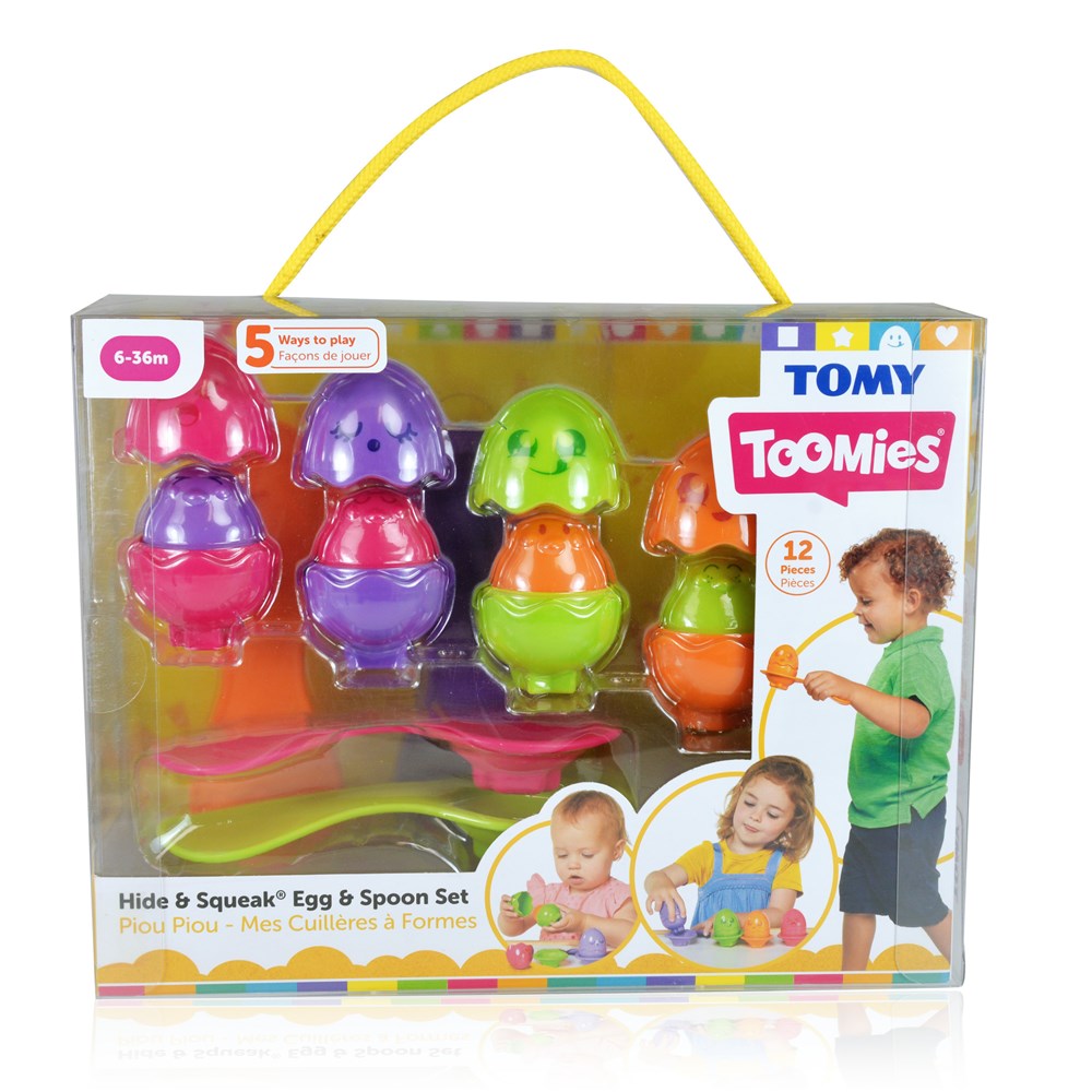 Toomies Hide & Squeak Egg & Spoon Set