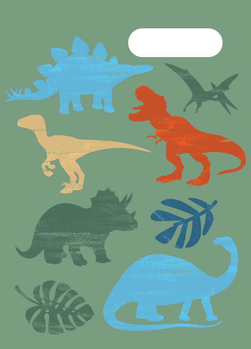 Spencil A4 Book Cover - Dinosaur Safari 2