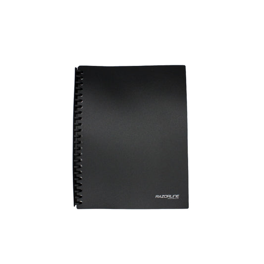 Display Book A4 Refillable 20 Pocket Black