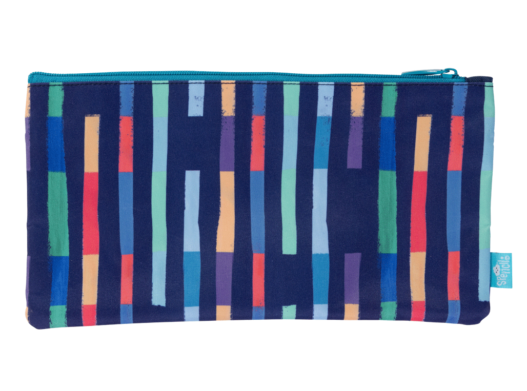 Spencil Twin Zip Pencil Case - Bright Stripes