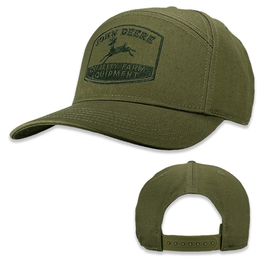 John Deere Olive Green 7 Panel Cap