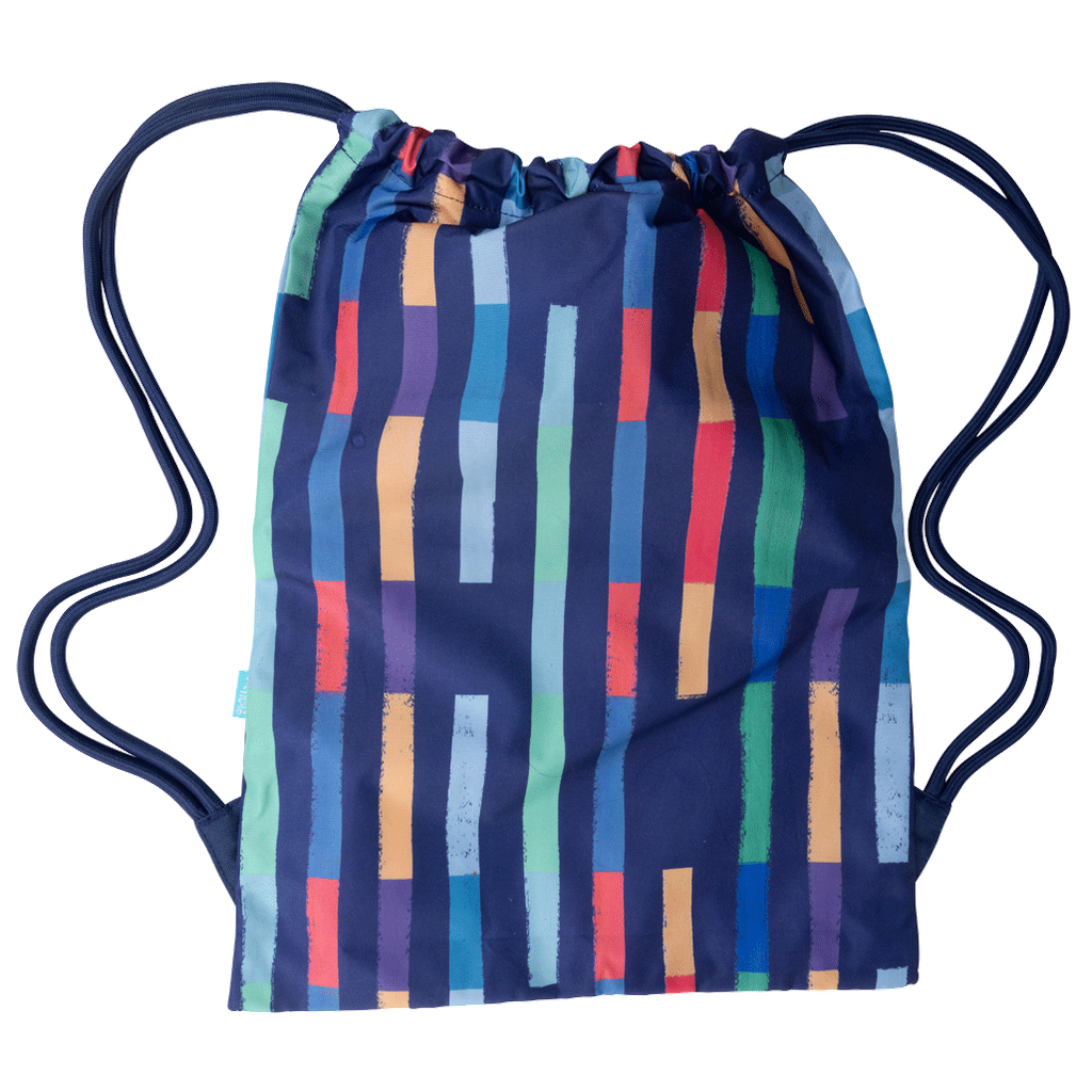 Spencil Big Drawstring Bag - Bright Stripes