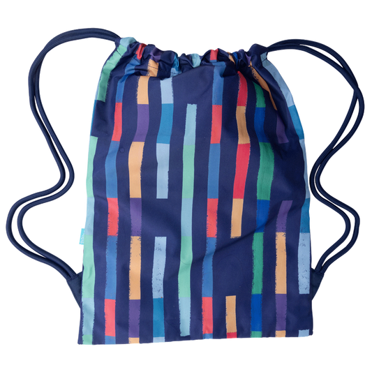 Spencil Big Drawstring Bag - Bright Stripes