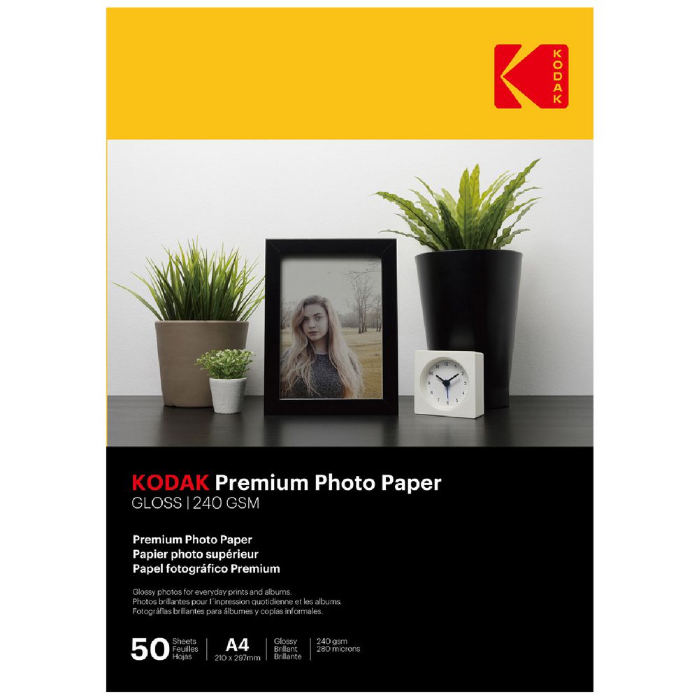 Photo Paper A4 Kodak Premium Gloss 240GSM 50 Pack