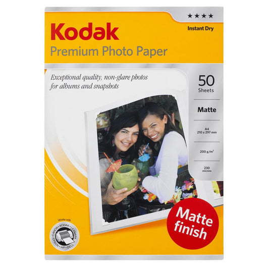 Photo Paper A4 Kodak Premium Matte 180GSM Pack of 50