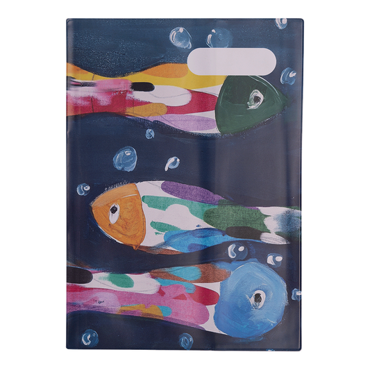 Spencil A4 Book Cover - Three Bubbly Fish