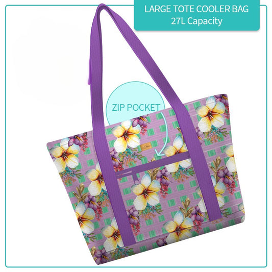 Large Tote Cooler Bag - Paradise Bloom