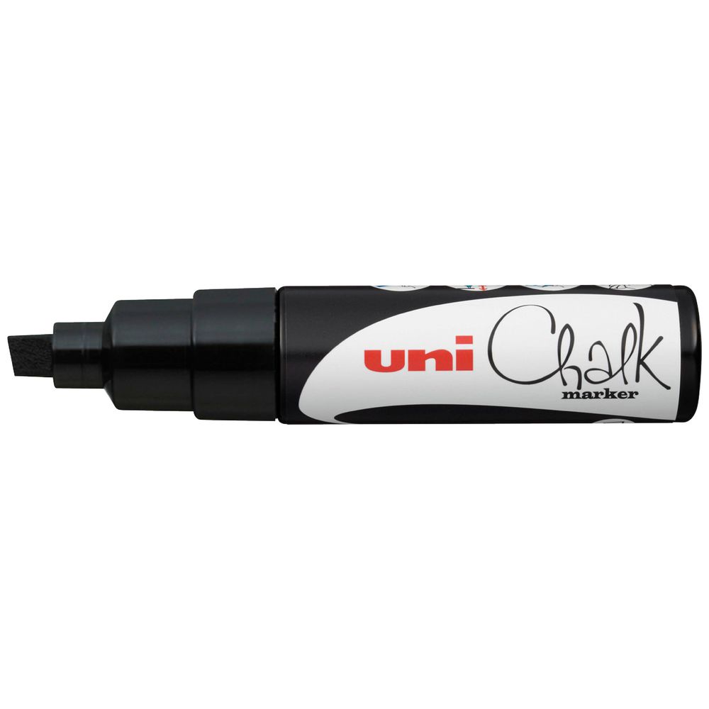 Marker Chalk Uni 8MM Chisel Tip - Black