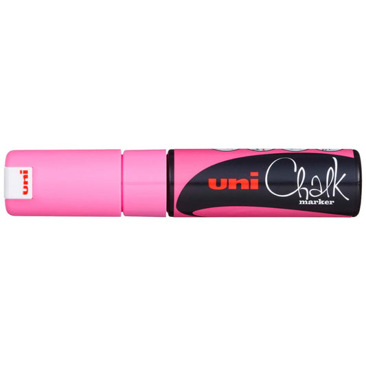 Marker Chalk Uni 8MM Chisel Tip - Fluoro Pink