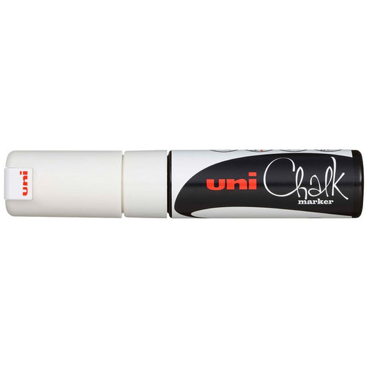 Marker Chalk Uni 8MM Chisel Tip - White