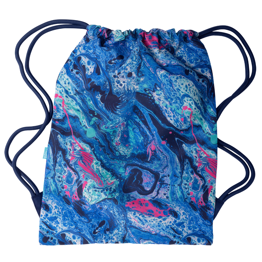 Spencil Big Drawstring Bag - Liquid Marble
