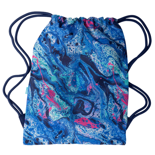 Spencil Big Drawstring Bag - Liquid Marble