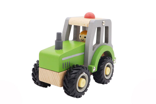 Calm & Breezy Green Tractor with Rubber Wheels