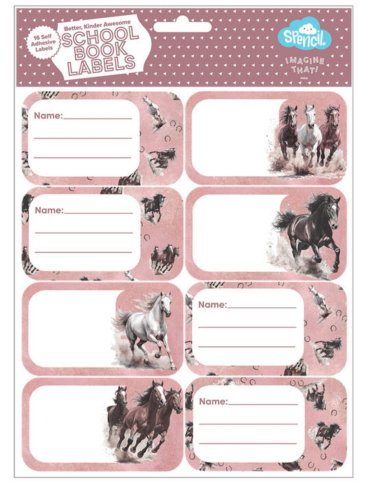 Spencil Book Labels - Wild Horses