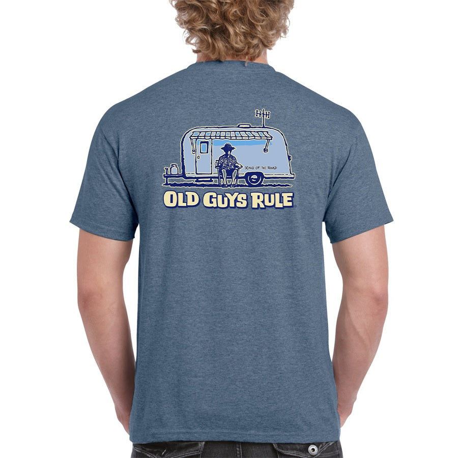 Old Guys Rule - Airstream Indigo Short Sleeve T-Shirt