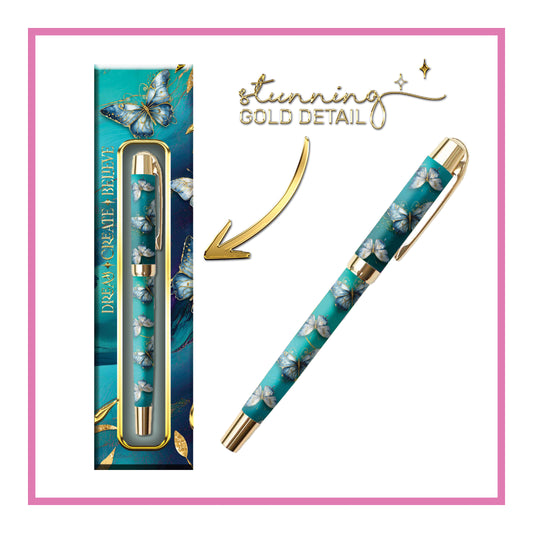 Pen in Gift Box - Tranquil Butterflies