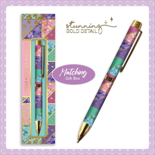 Pen in Gift Box - Pretty Patchwork