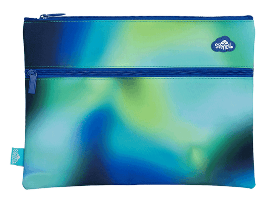 Spencil A4 Twin Zip Pencil Case Galactic Glow