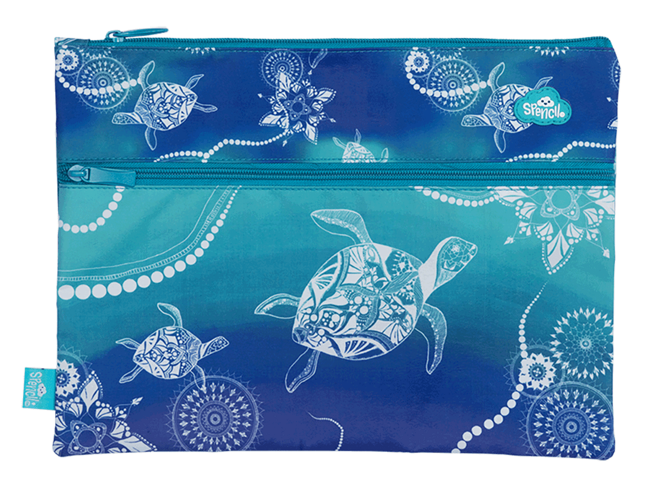 Spencil A4 Twin Zip Pencil Case Turtle of Life