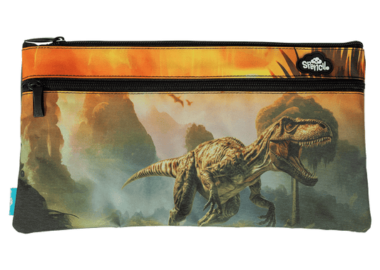 Spencil Twin Zip Pencil Case Jurassic Kingdom