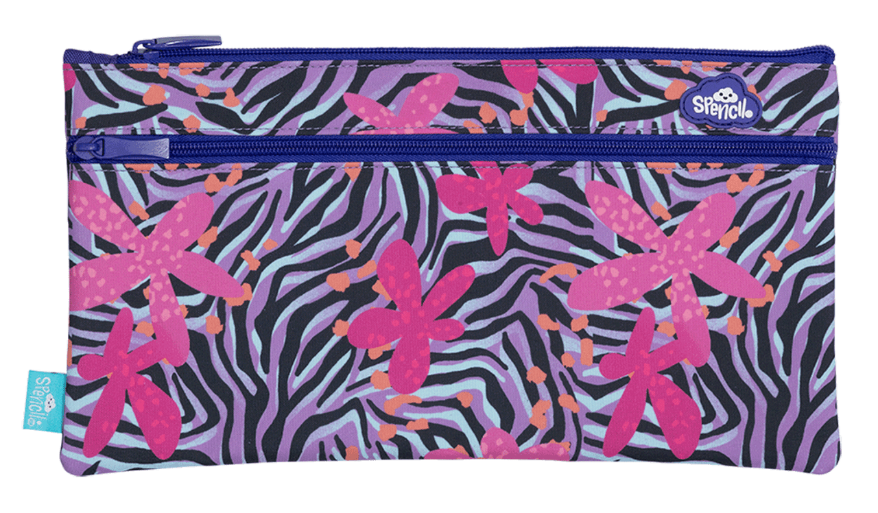 Spencil Twin Zip Pencil Case Born to Be Wild