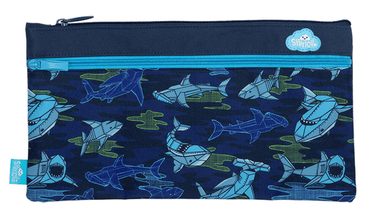 Spencil Twin Zip Pencil Case Robo Shark