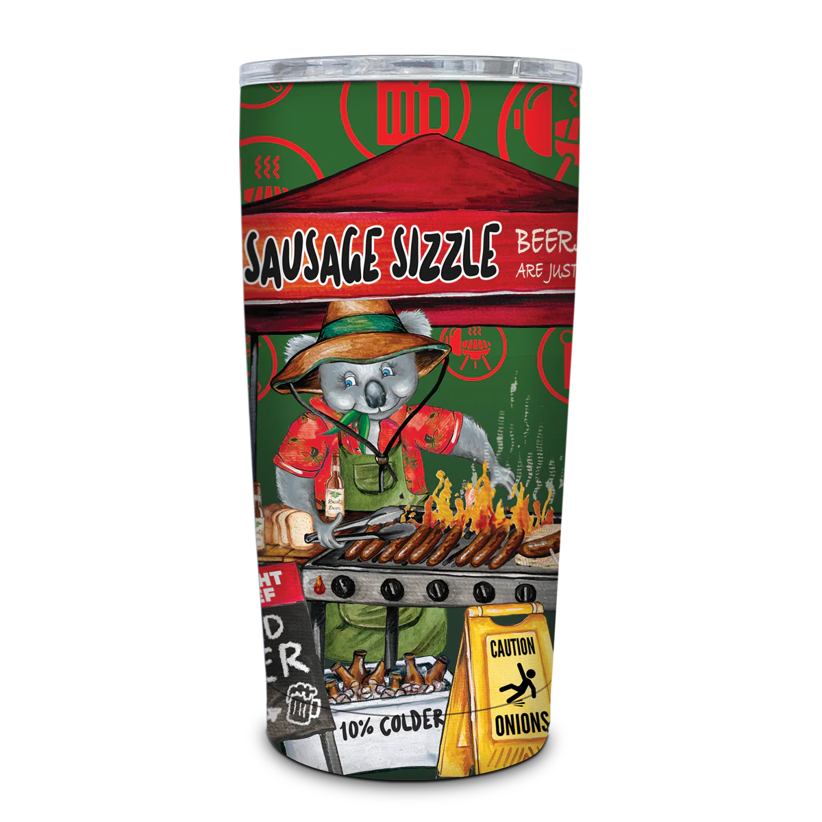 Double Walled SS Travel Mug - Sausage Sizzle