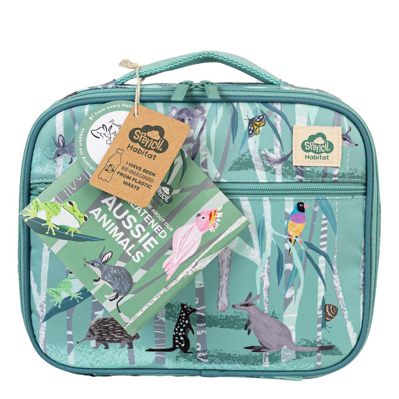 Spencil Habitat Big Cooler Lunch Bag - Threatened Aussies