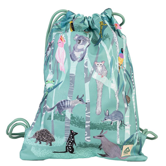 Spencil Habitat Big Drawstring Bag - Threatened Aussies