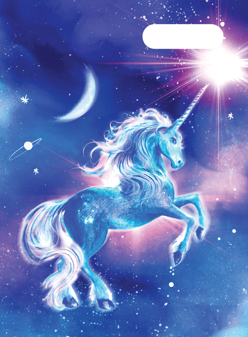 Spencil Scrapbook Cover - Moonlit Unicorn