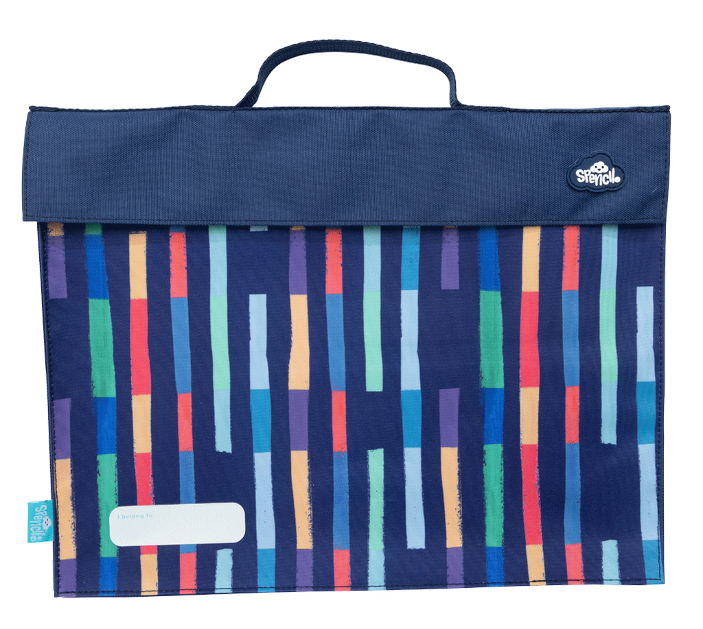 Spencil Library Bag - Bright Stripes