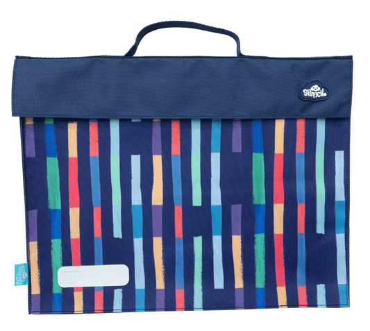 Spencil Library Bag - Bright Stripes