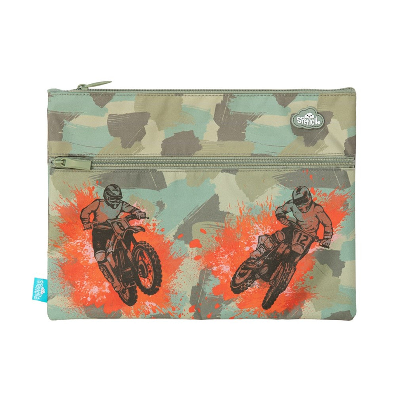 A4 Pencil Case - Camo Biker