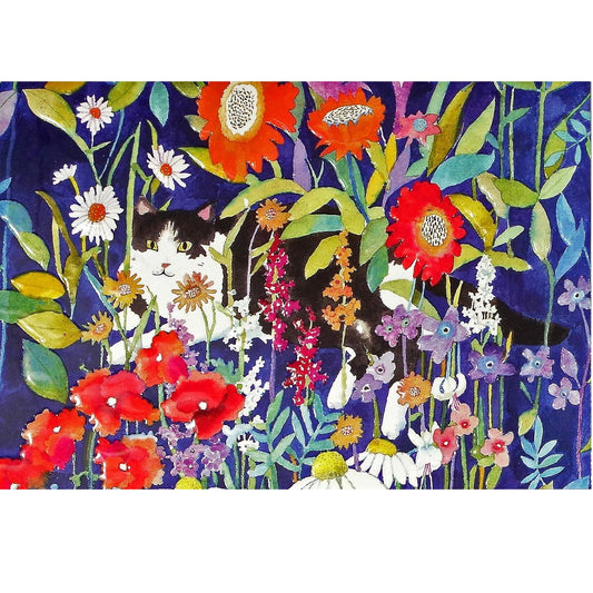 Garden Cat Note Card