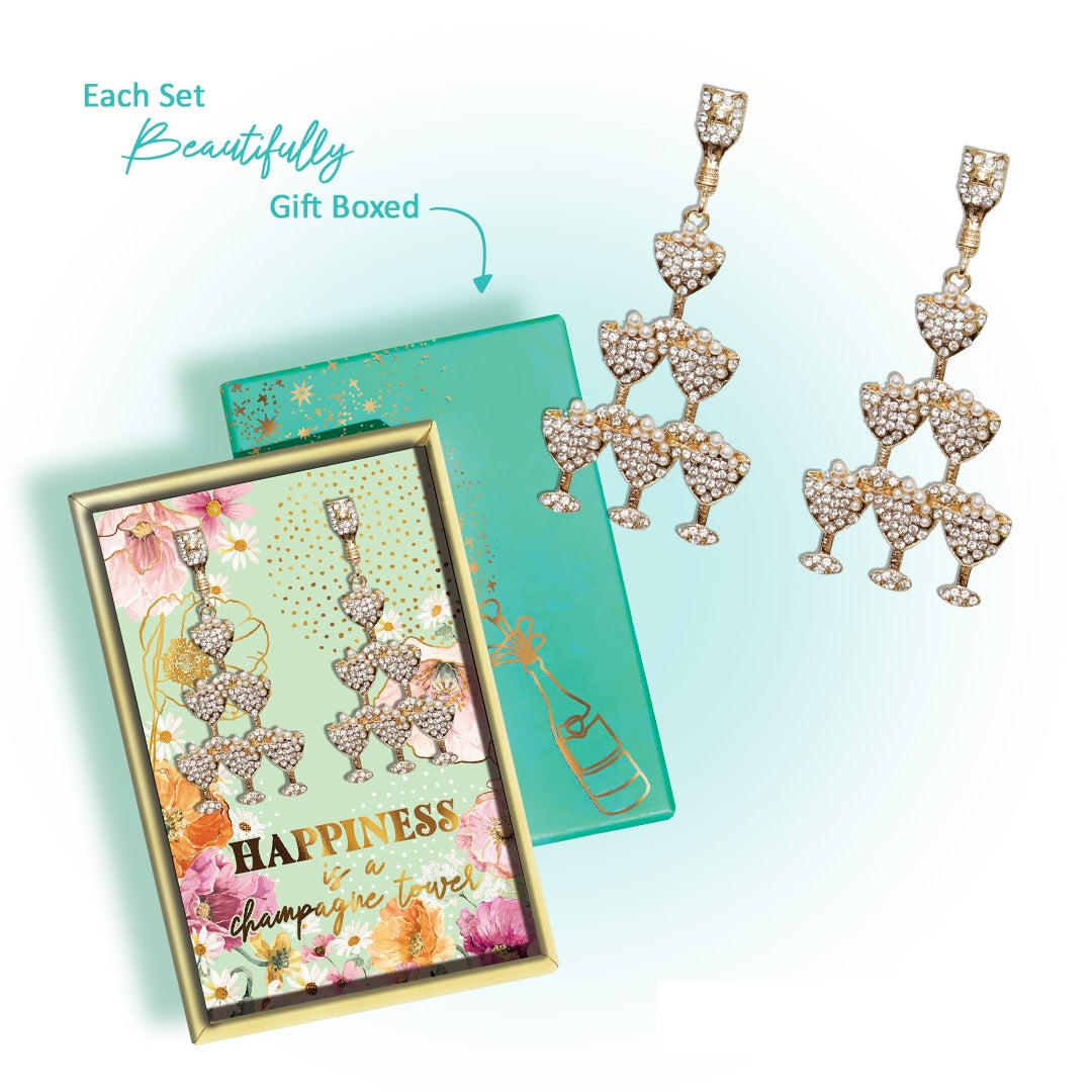 Earrings Happiness - Champagne Tower