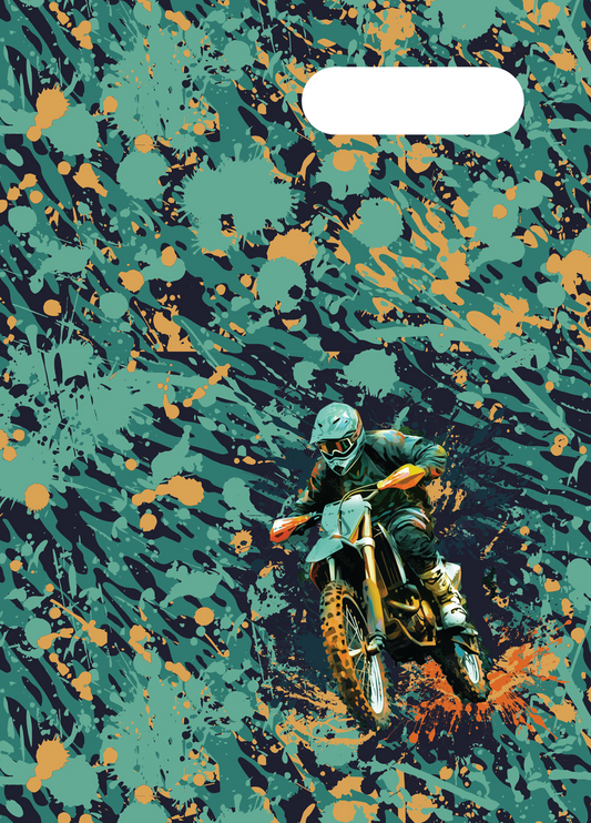 Spencil A4 Book Cover - Moto Camo Trax 2