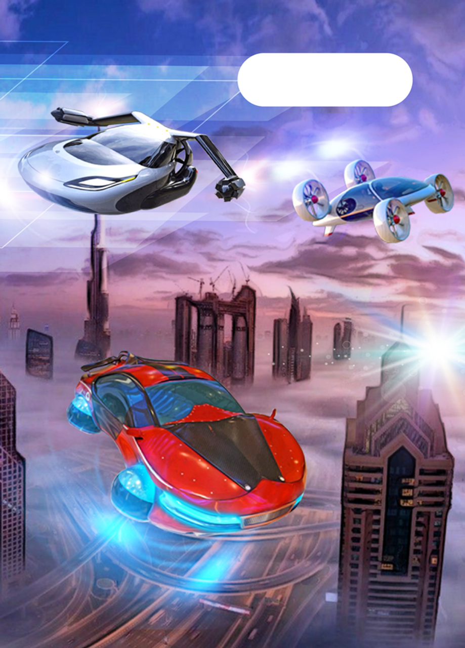 Scrapbook Cover - Flying Cars 1