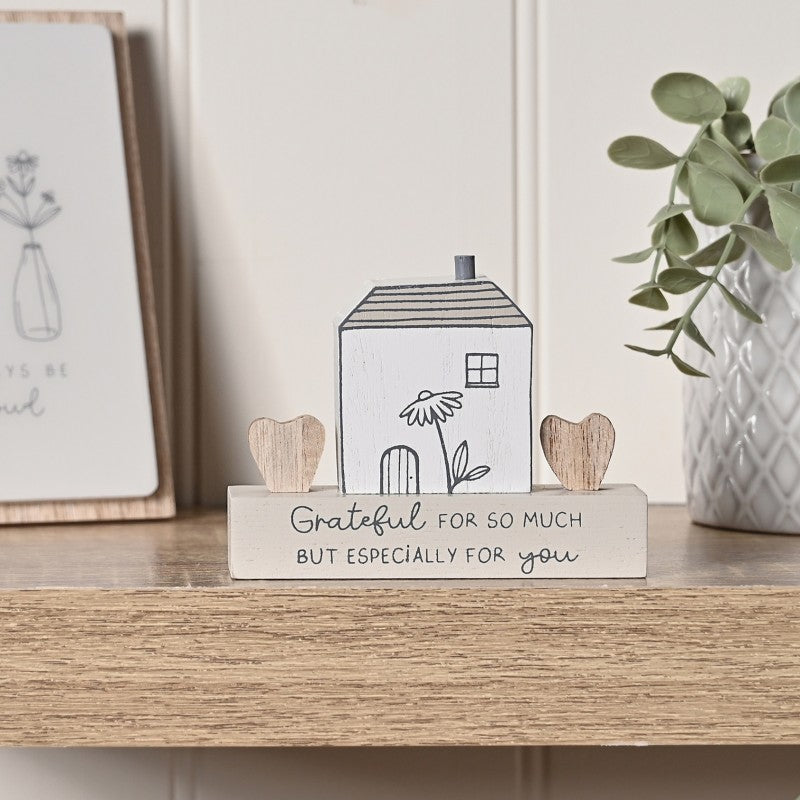 Grateful for you Shaped Plaque