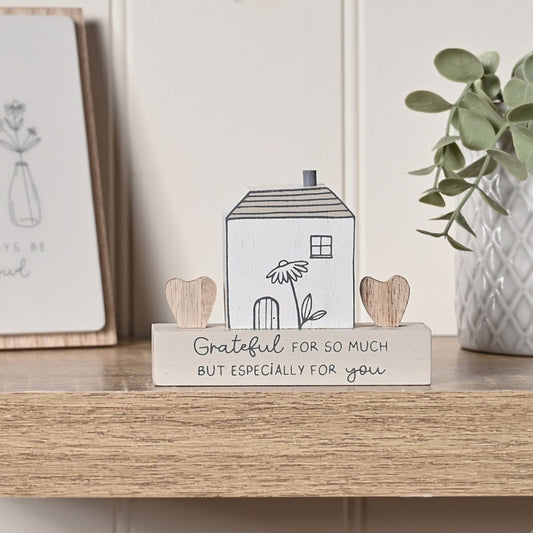 Grateful for you Shaped Plaque