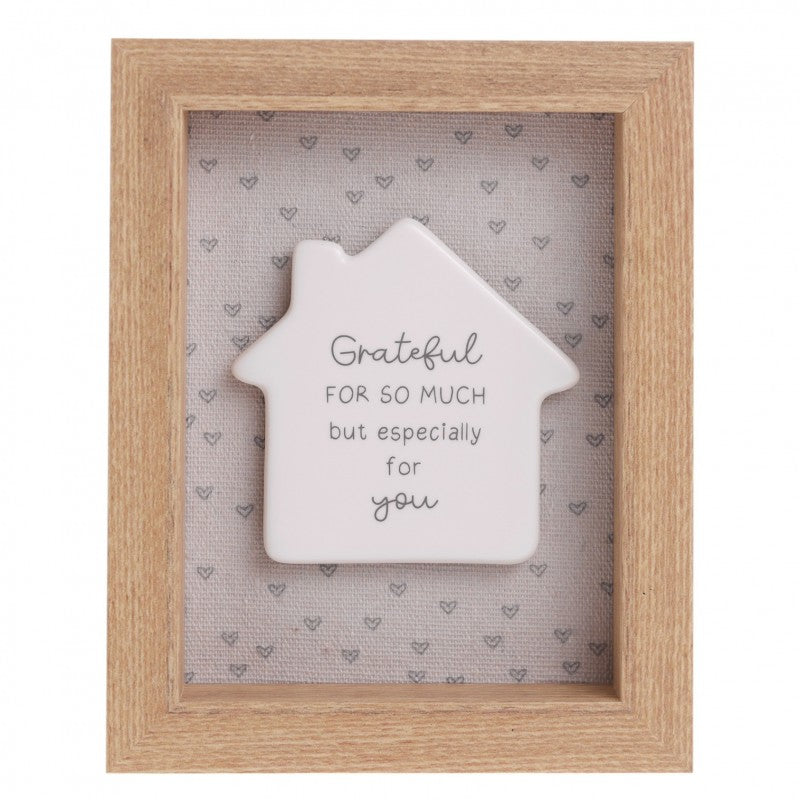Grateful for You Rectangle Framed Plaque