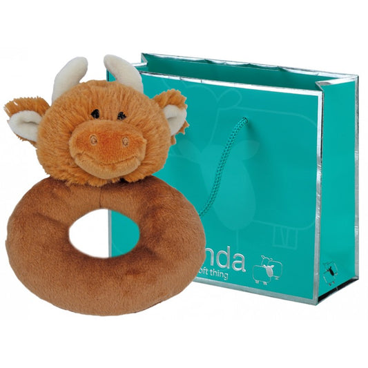 Jomanda - Highland Coo - Baby Rattle