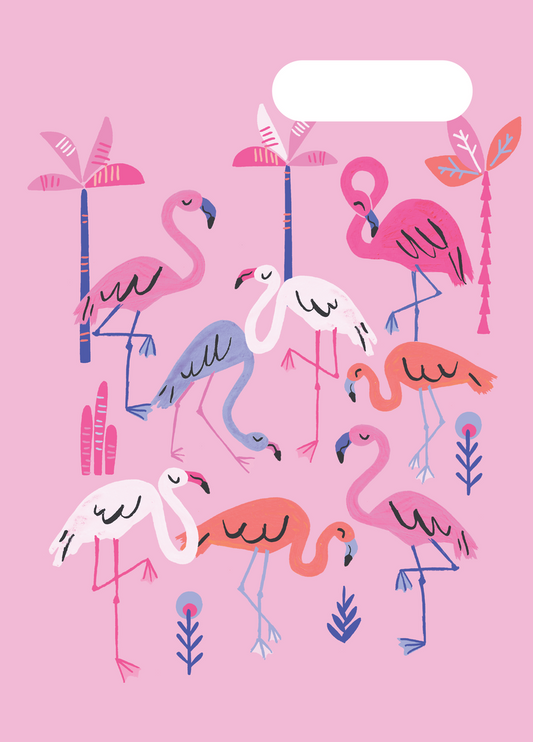 Spencil A4 Book Cover - Flamingo Splash 2