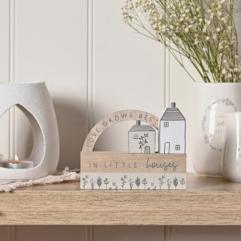 Little Houses Shaped Plaque